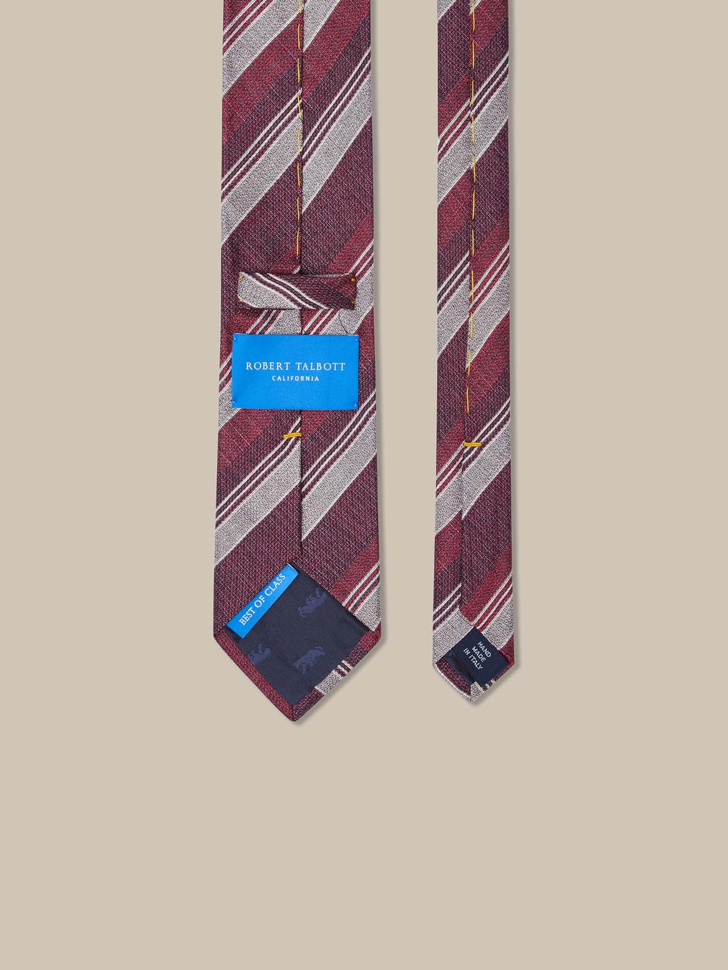 Robert Multi Stripe Silk Linen Best of Class Necktie image