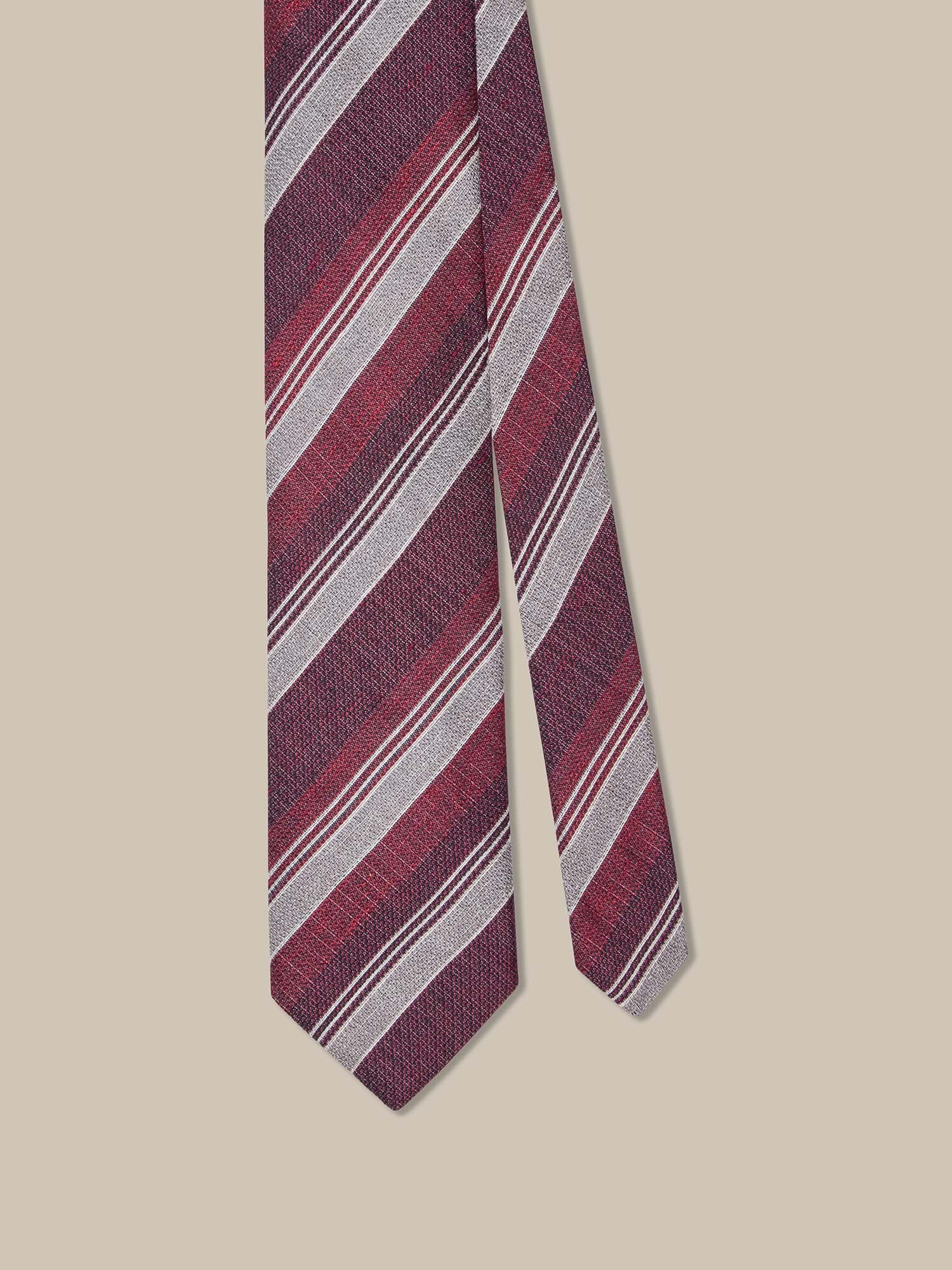 Robert Multi Stripe Silk Linen Best of Class Necktie image