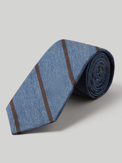 The Robert Classic Necktie in Blue Indigo Repp