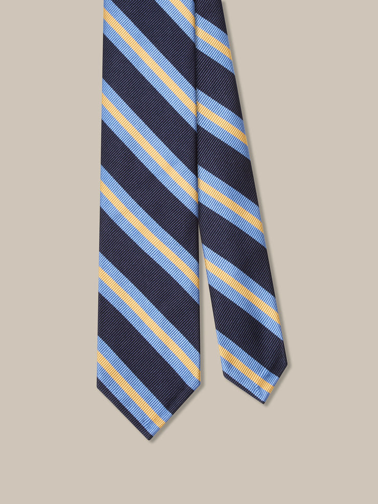Newman 7-Fold Signature Repp Silk Necktie