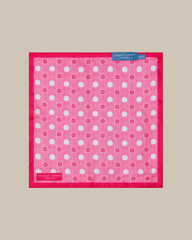 York Geo Herringbone Pocket Square
