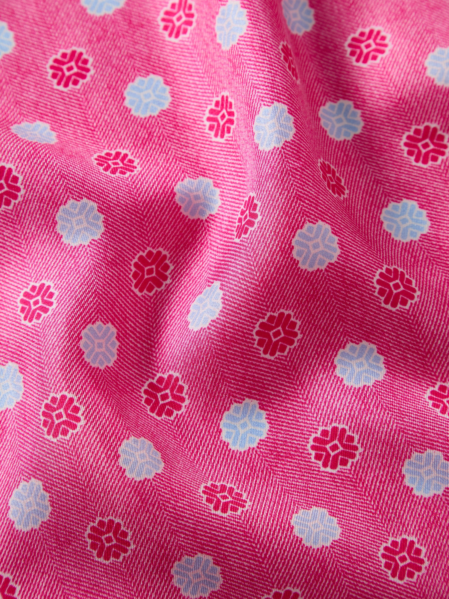 York Geo Herringbone Pocket Square