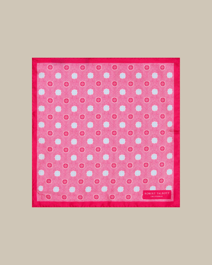 York Geo Herringbone Pocket Square