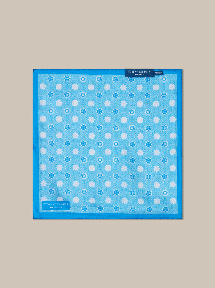 York Geo Herringbone Pocket Square
