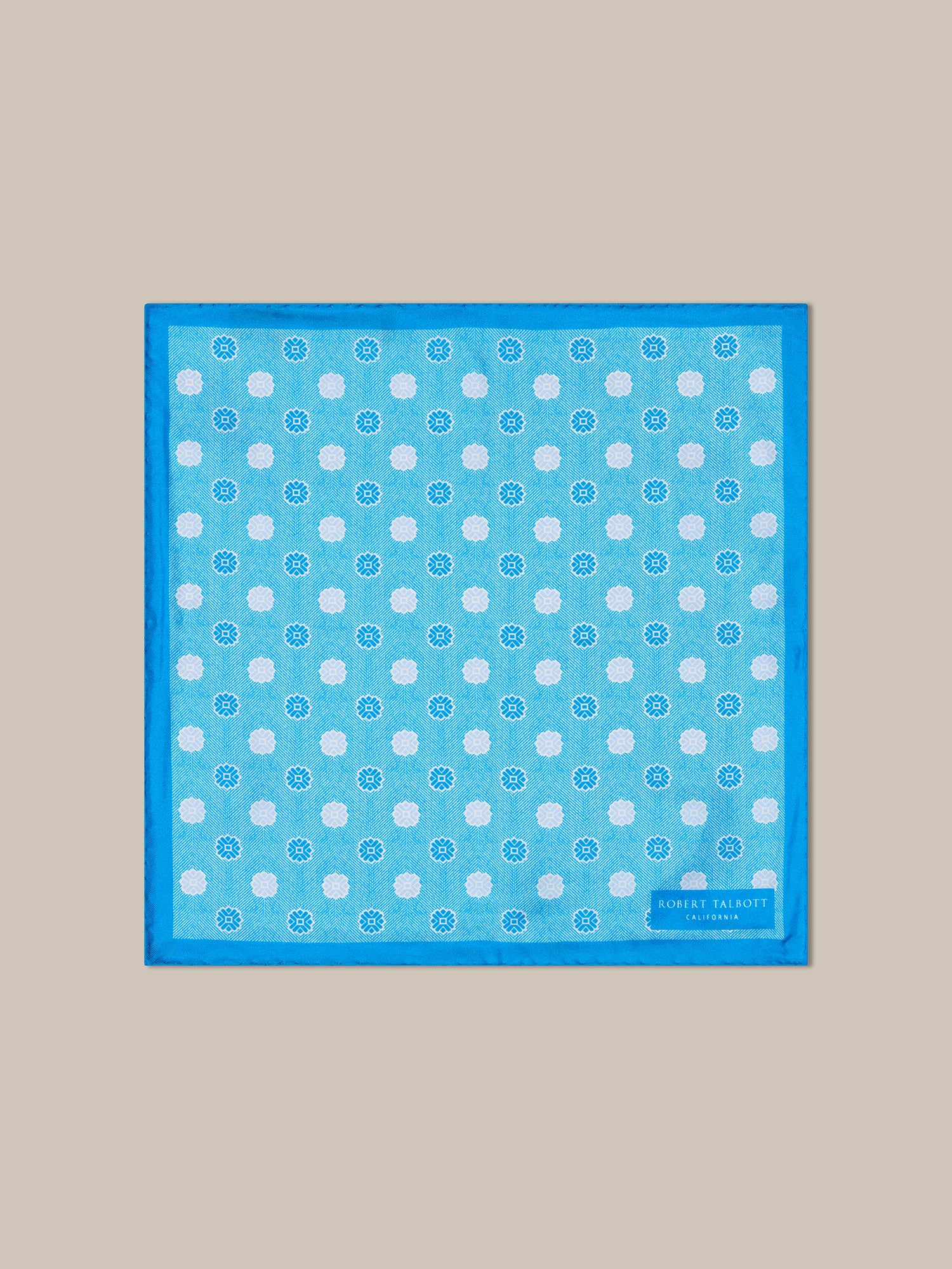 York Geo Herringbone Pocket Square