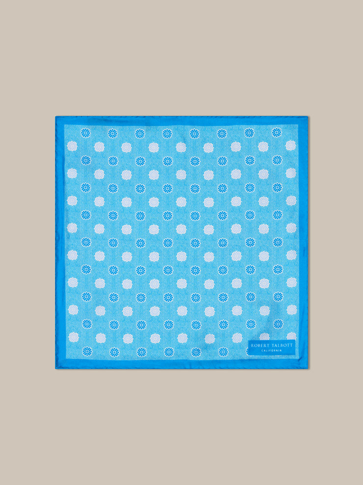 York Geo Herringbone Pocket Square