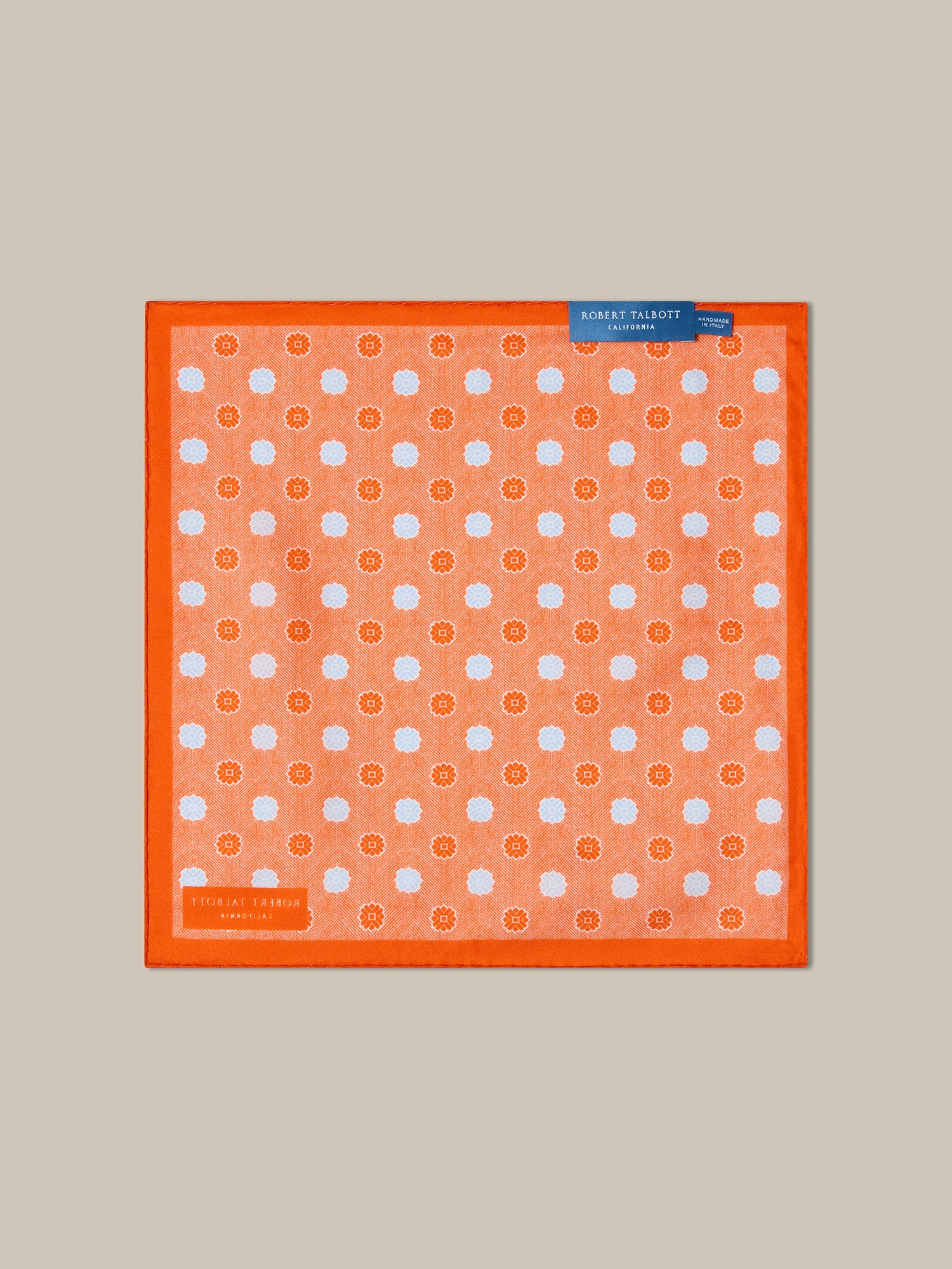 York Geo Herringbone Pocket Square