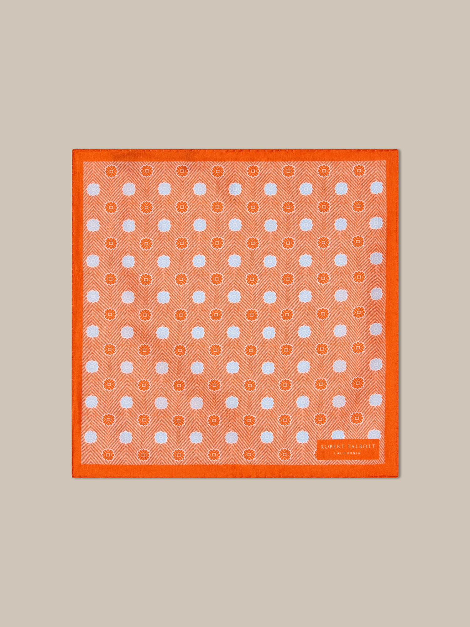 York Geo Herringbone Pocket Square