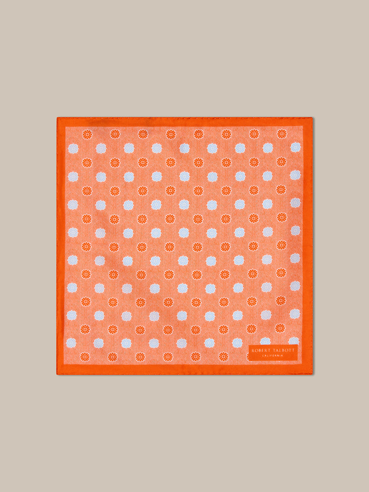 York Geo Herringbone Pocket Square