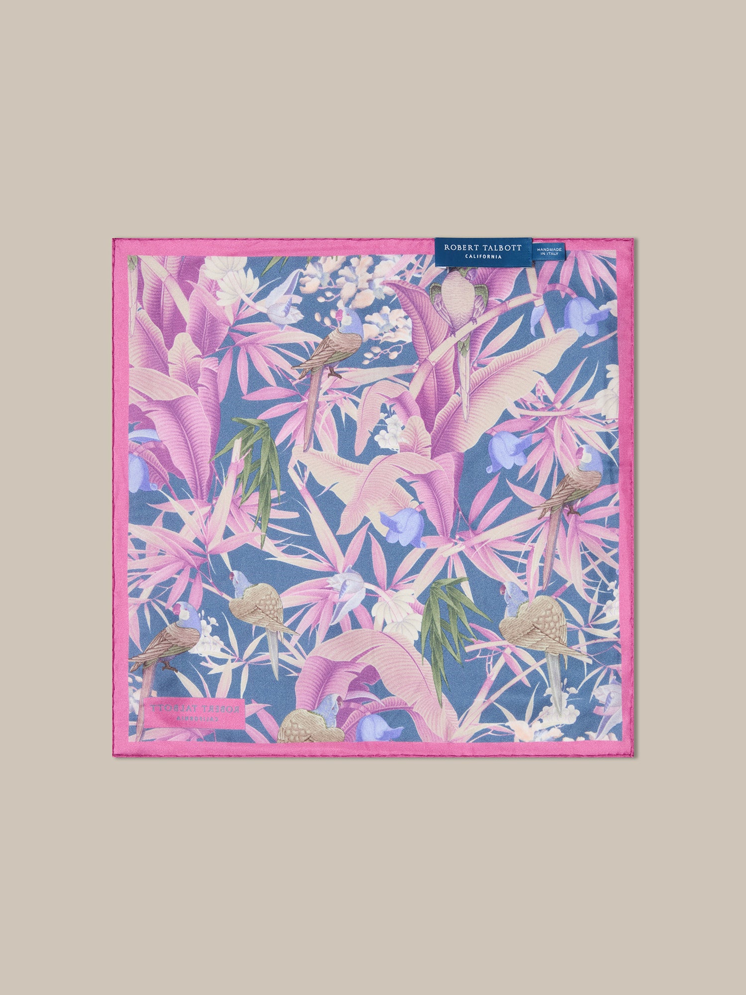 York Tropical Floral Pocket Square