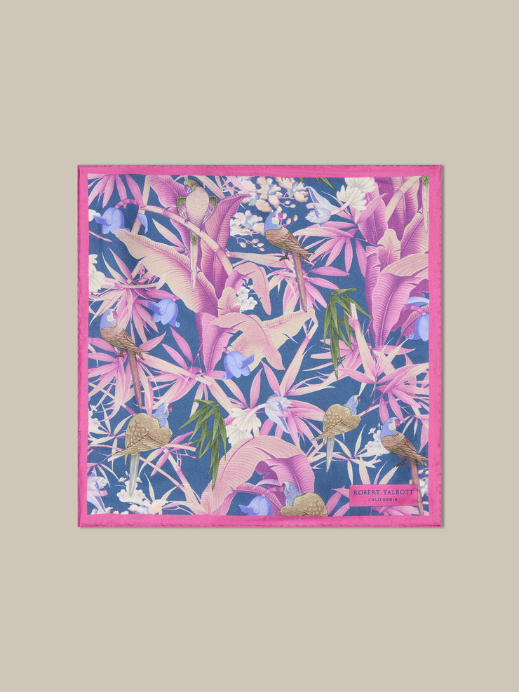 York Tropical Floral Pocket Square