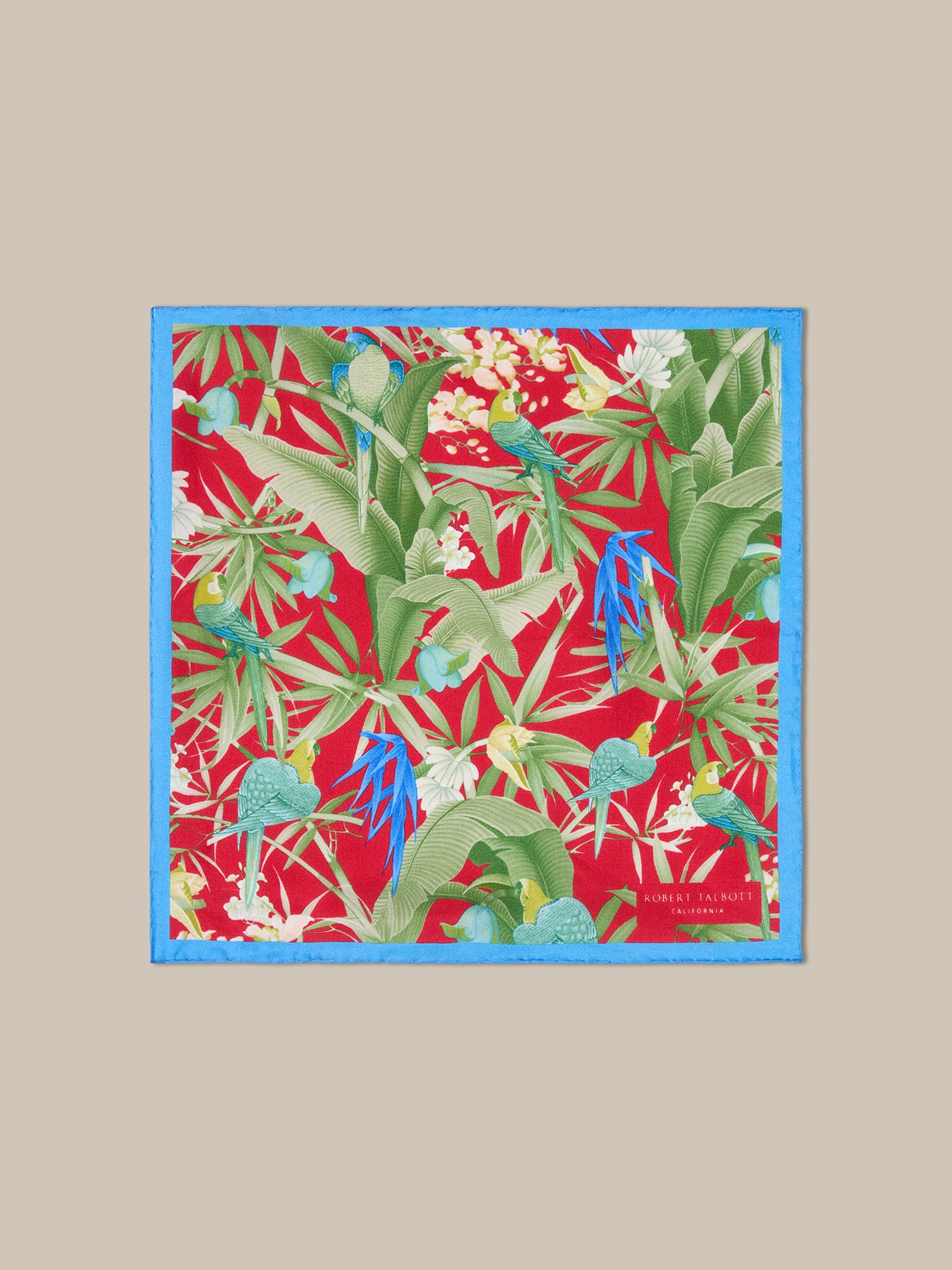 York Tropical Floral Pocket Square