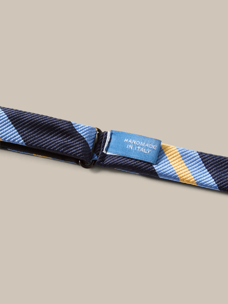 Bond Signature Repp Silk Self-Tie Bow Tie