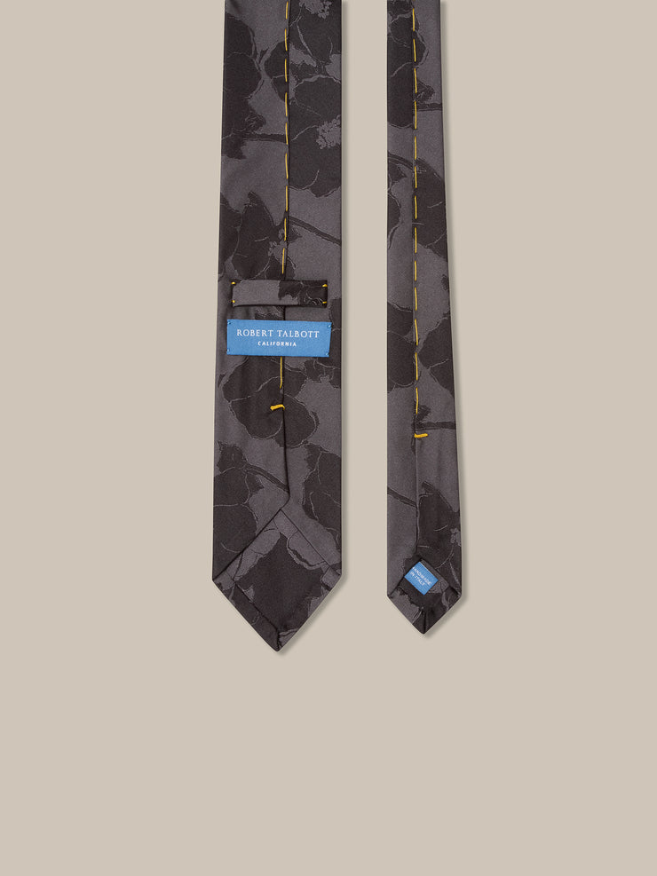 Duvall Large Floral Jacquard Unlined Necktie