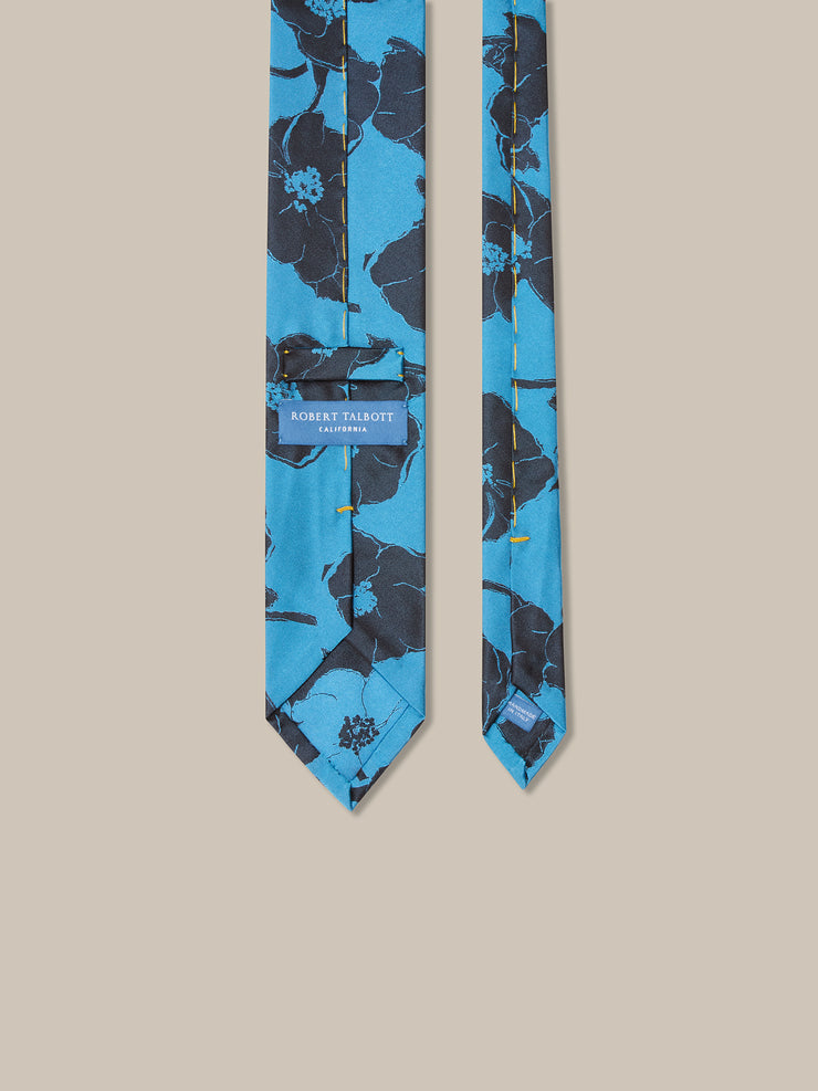 Duvall Large Floral Jacquard Unlined Necktie