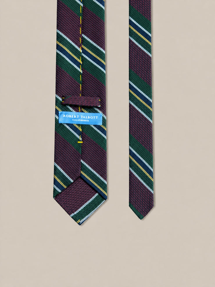 Duvall Grenadine Textured Multi Stripe Necktie