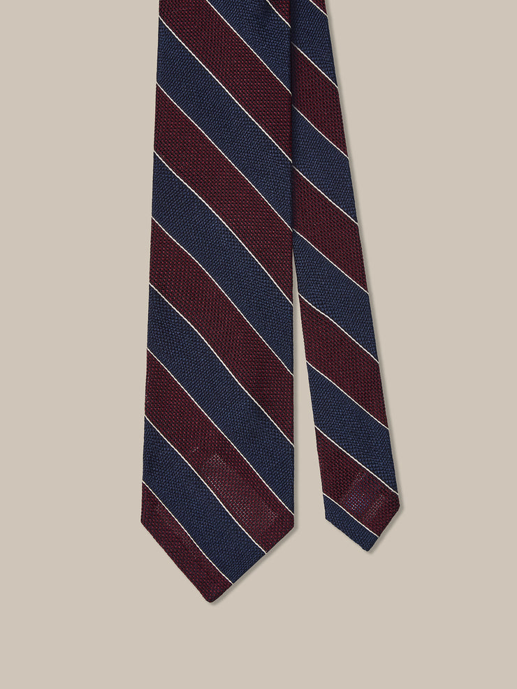 Duvall Grenadine Textured Multi Stripe Necktie