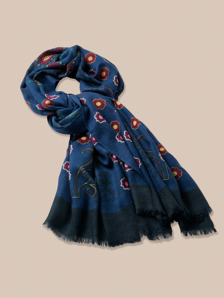 Hackman Solid Wool Silk Blend Scarf