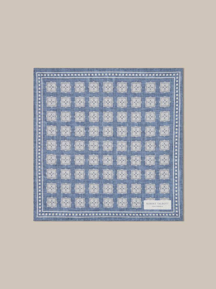Colton Reversible Neat/Medallion Pocket Square