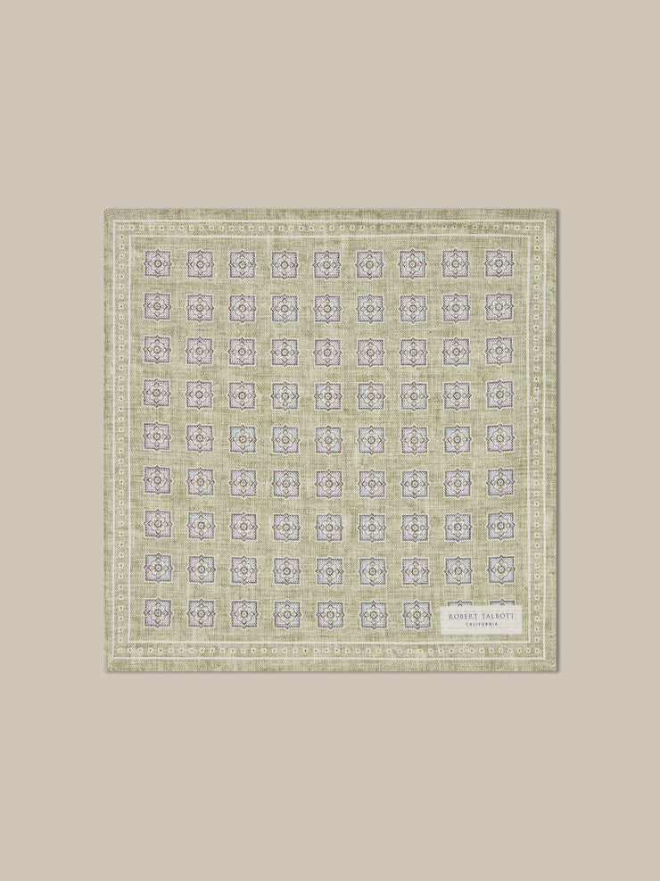 Colton Reversible Neat/Medallion Pocket Square