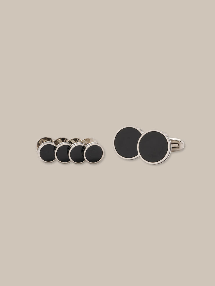 Edwards Round Cufflink and Stud Set