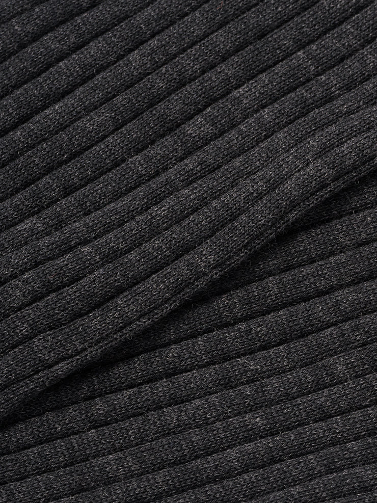 Henry Wool Blend Ribbed Calf Length Sock
