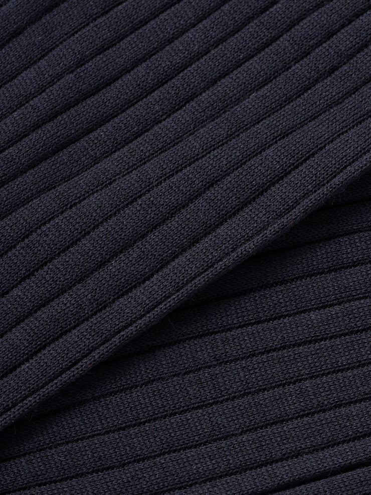 Henry Wool Blend Ribbed Calf Length Sock