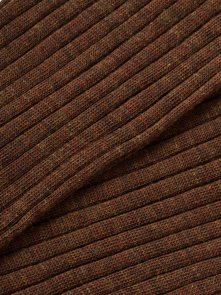 Henry Wool Blend Ribbed Calf Length Sock