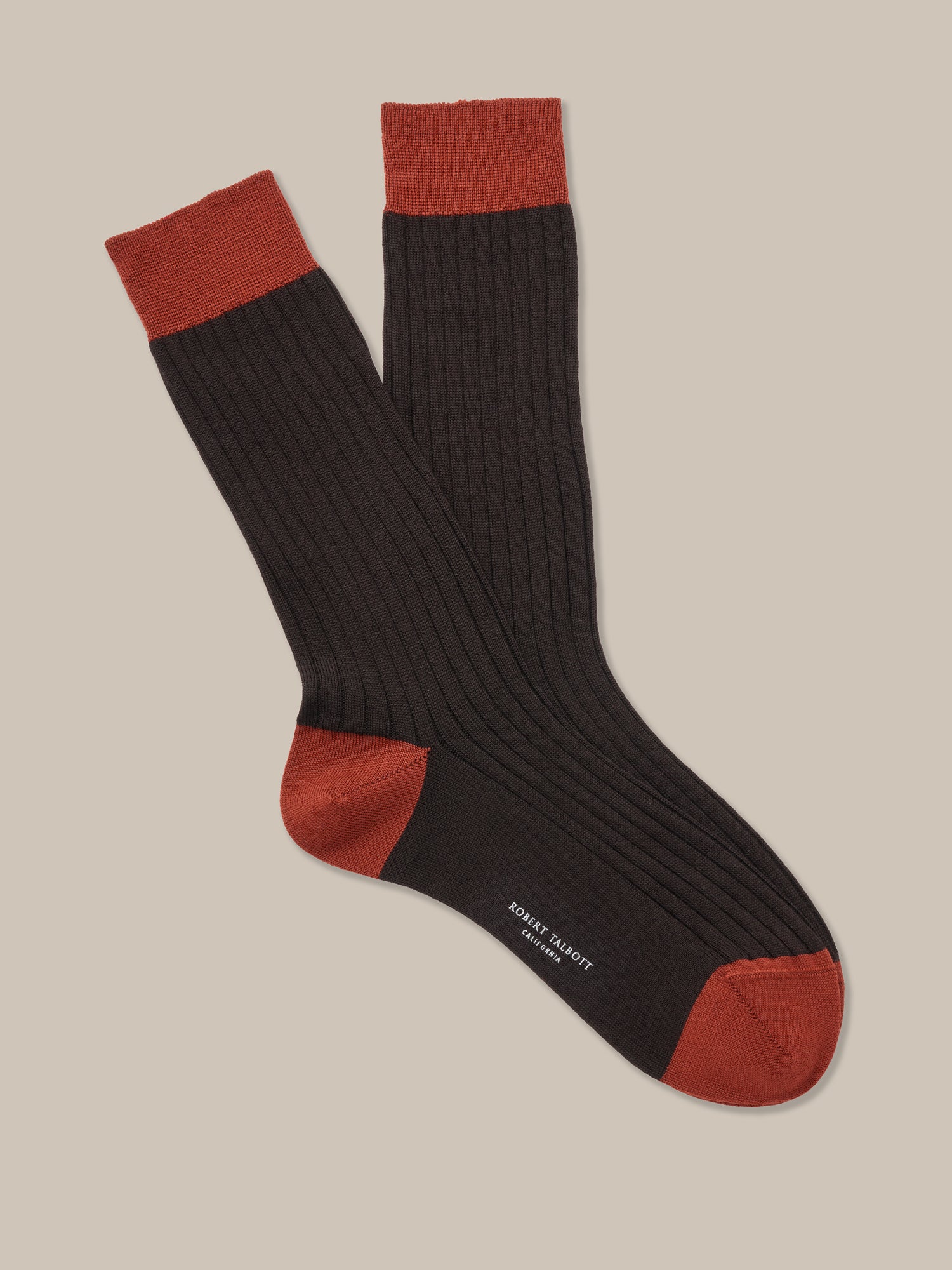 Henry Wool Blend Contrast Calf Length Sock