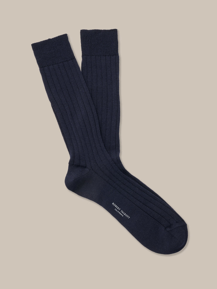 Howard Wool Blend Mid Weight Rib Calf Length Sock
