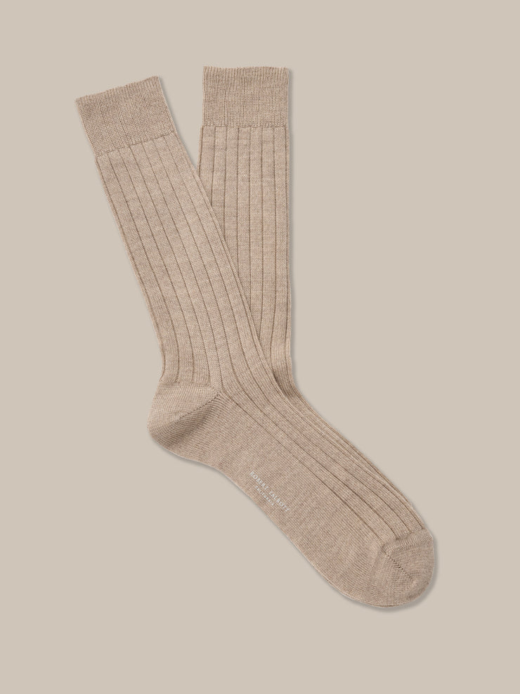 Howard Wool Blend Mid Weight Rib Calf Length Sock