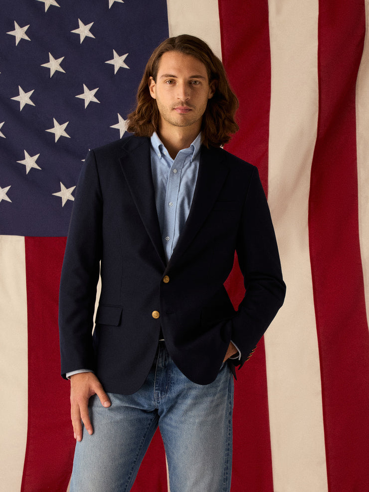 Booth Single Breasted Brushed Wool Blazer