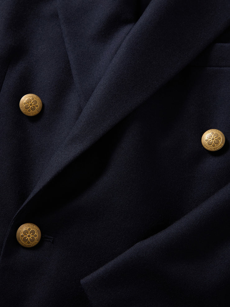 Howell Double Breasted Brushed Wool Blazer
