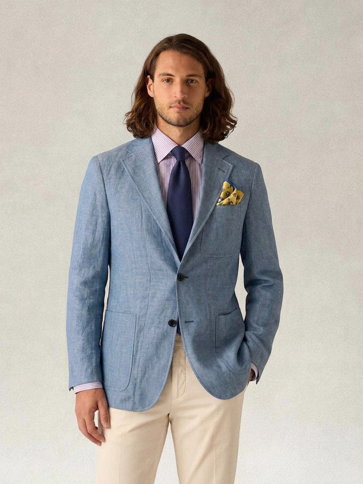 Clarke Linen Chambray Unconstructed Blazer