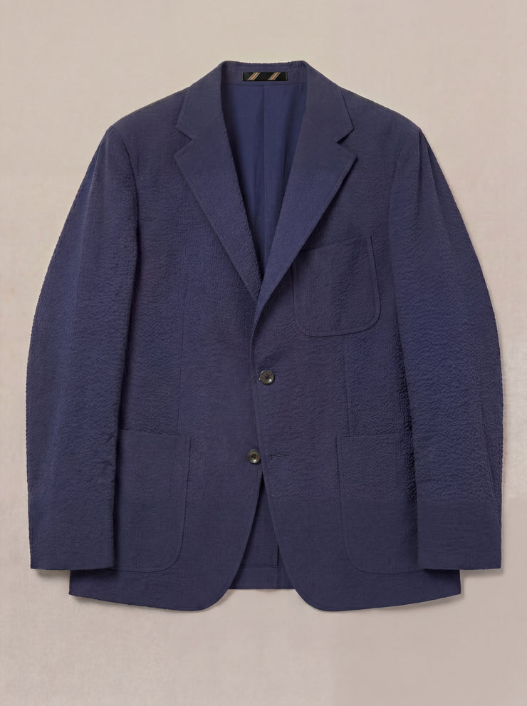 Clarke Solid Seersucker Unconstructed Blazer