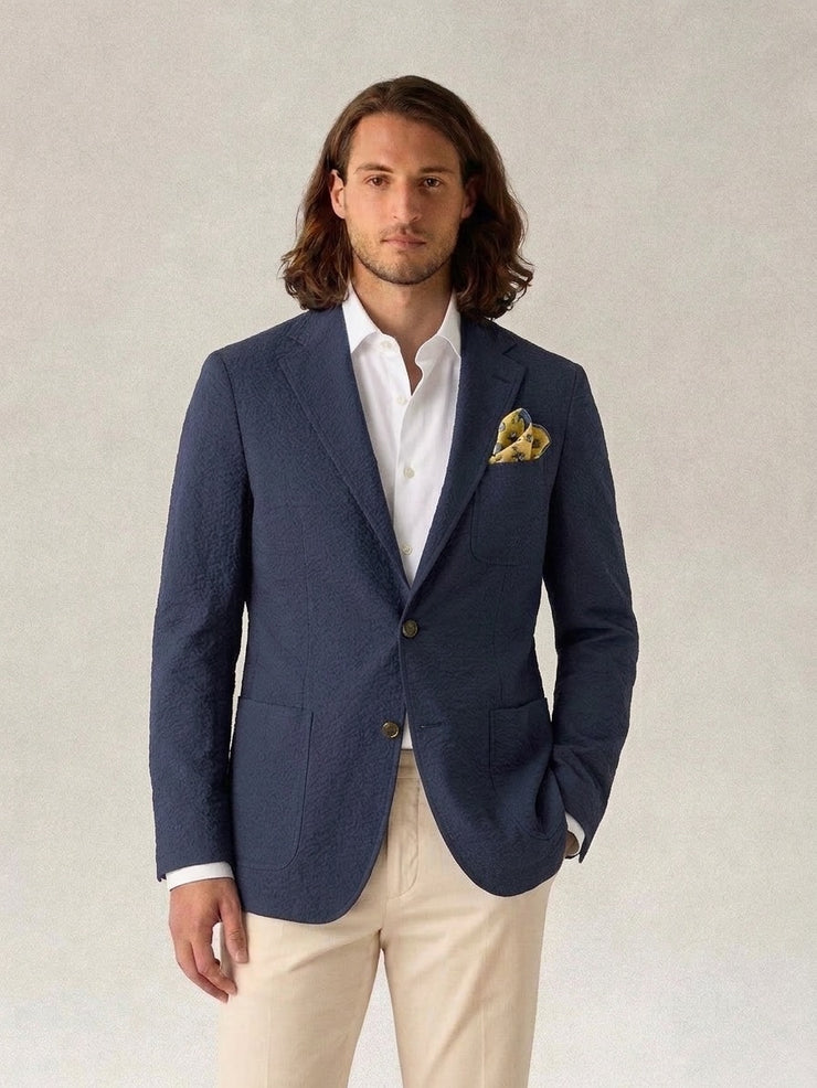 Clarke Solid Seersucker Unconstructed Blazer