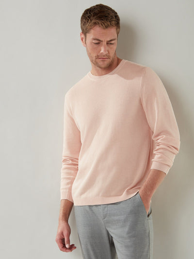 The Holden Crewneck Sweater in Pink Salmon