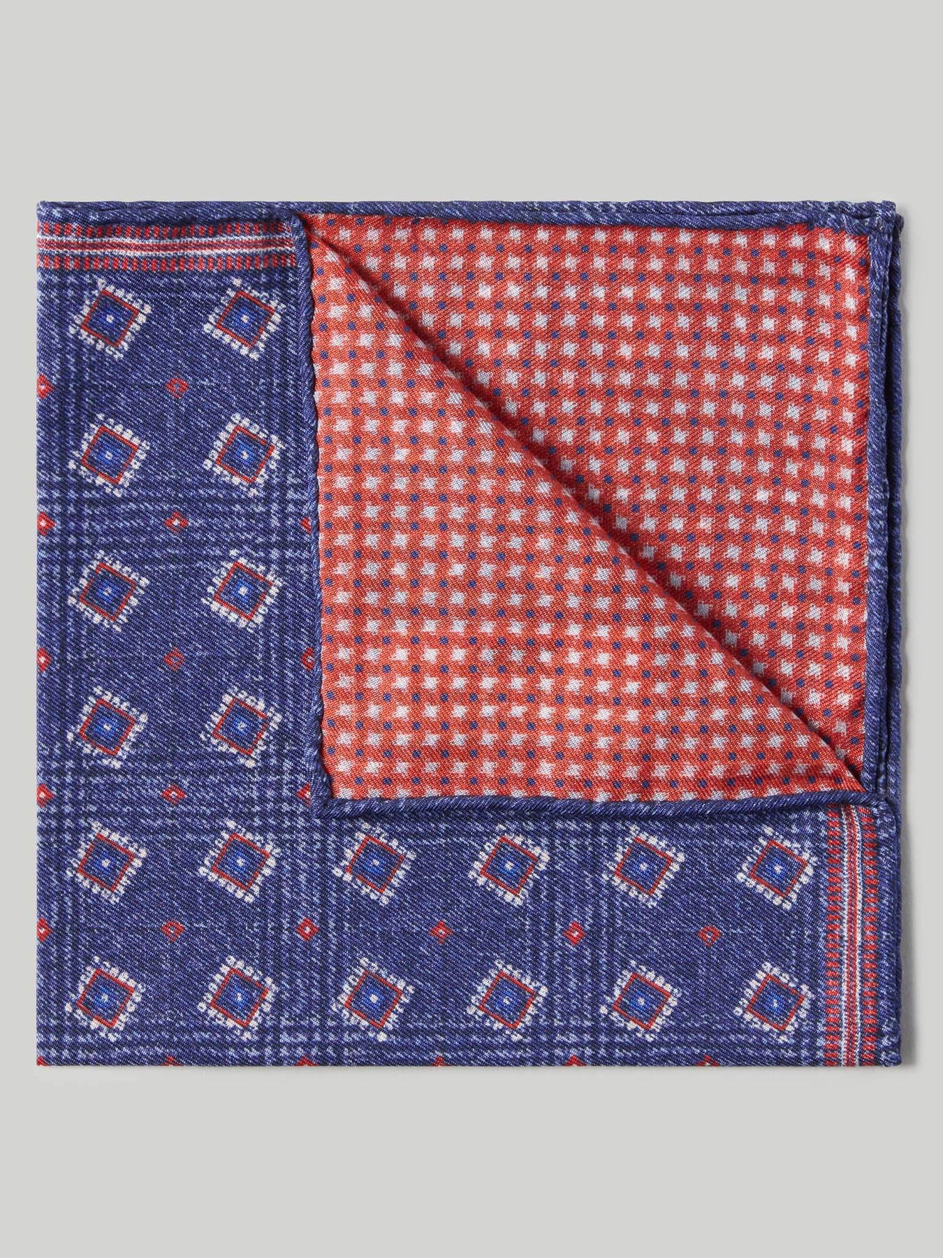 Brunello Cucinelli Men's Reversible Silk Pocket Square
