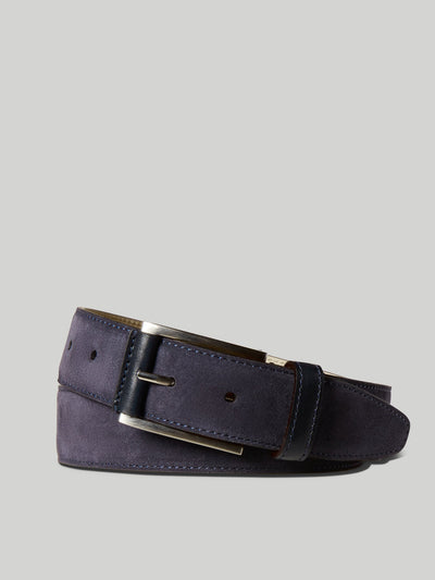 The Suede Lewis Belt in navy suede