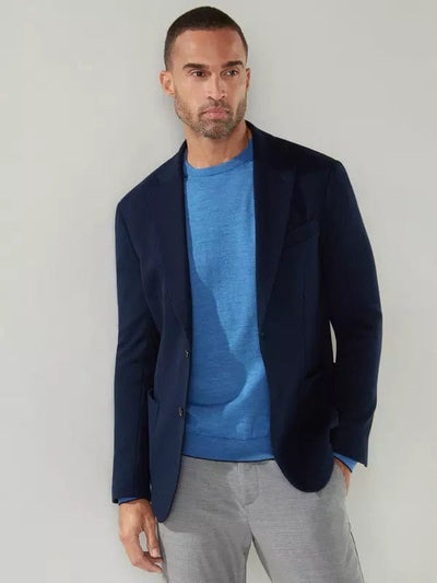 The Wright Knit Blazer in navy